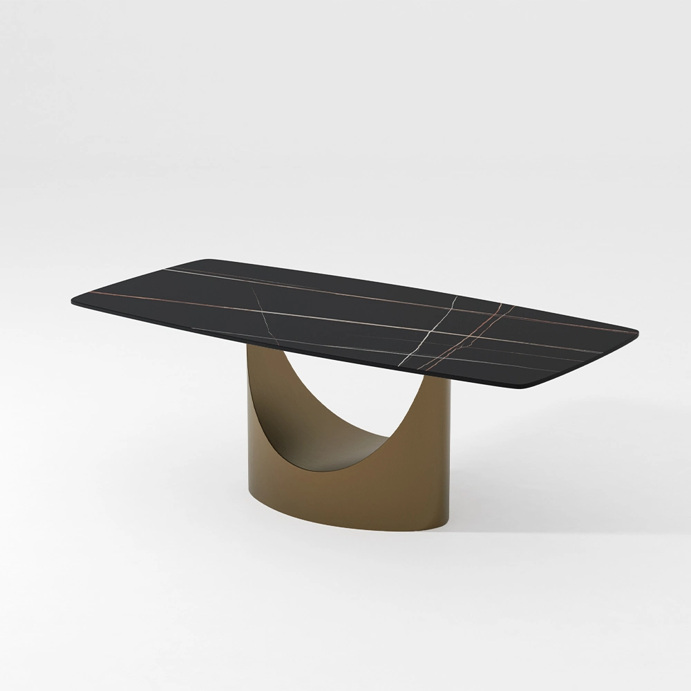 Современный минималистский столик для стола из спеканого камня 62.99"