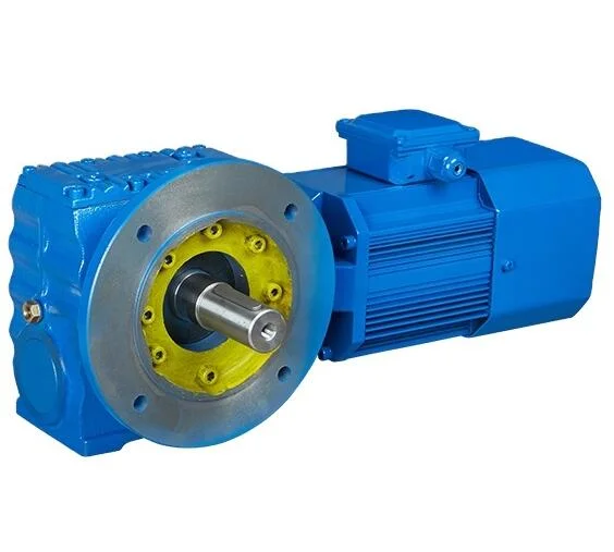 Right Angle Shaft Helical Gear Motor Combination with Worm Wheel