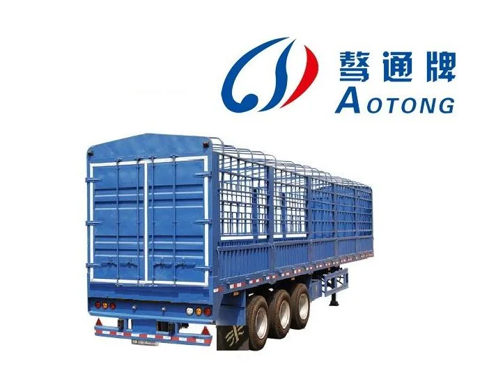 3 Axle Heavy Duty Cattle Livestock/Fence/Stake Utility Cargo Truck Semi Trailer for Trailer/Truck Head