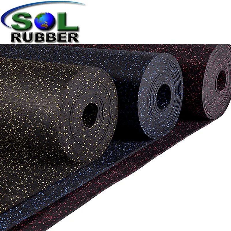 Sol Rubber Mehrzweck Black Fitness Studio Rubber Roll Bodenbelag Matte