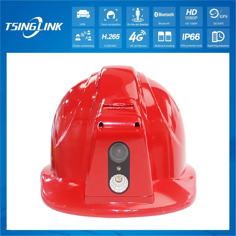 H. 264 4G All Network Mine Worker Head Protection Smart Safety Helmet Camera