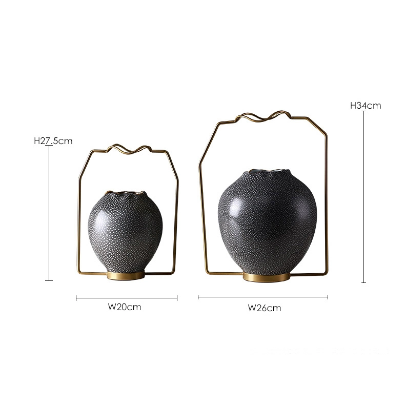 Modern Dried Flower Plant Pot Decoration Minimalist Unique Hand Made Ceramic Body Deco Vase Set