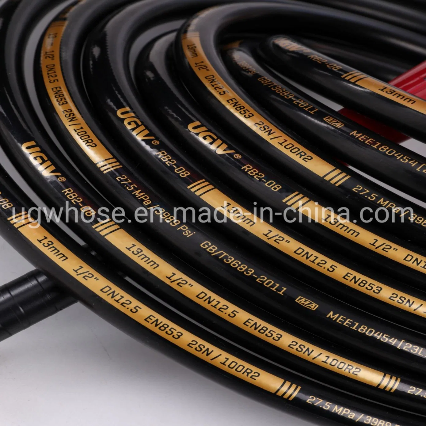 High Pressure Steel Wire Braides Rubber Hose with Smooth Cover Ugw Hose