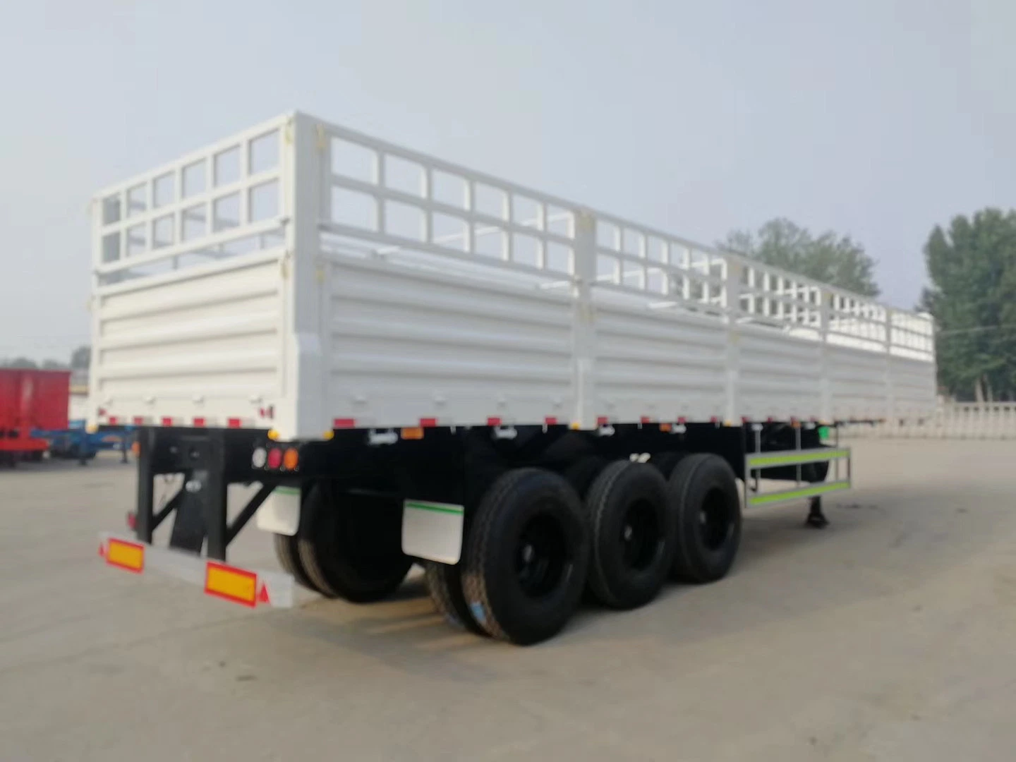 3 Axles Cargo Fence Trailer Container Chassis Dump Trailer Farm Tractor Machine Forklift Wheel Loader Dump Truck Tractor Truck Dumper Vehicle Auto Spare Parts