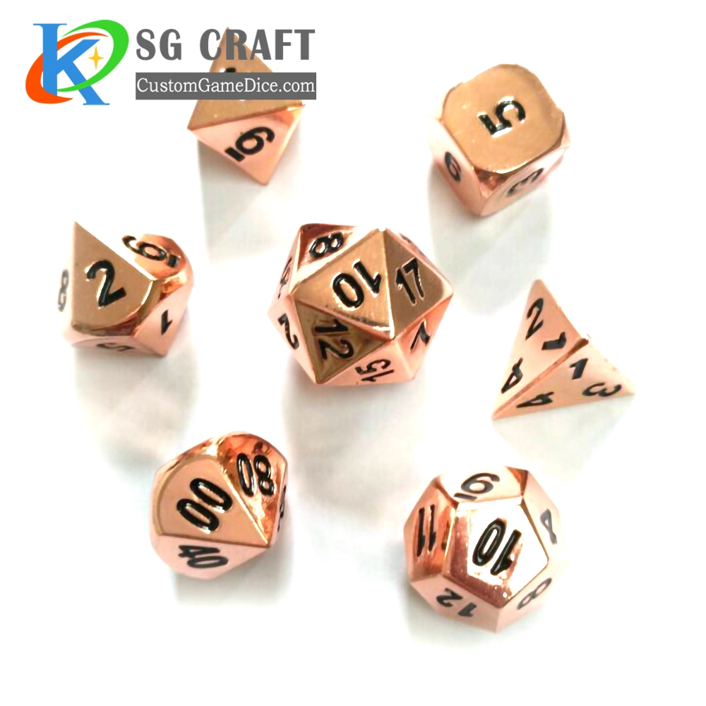 Good Quality Rainbow Dnd Dice Sets of Metal Polyhedral Game Dice Custom Resin Dice Set Plastic Dice with Dots Dice Bag Custom