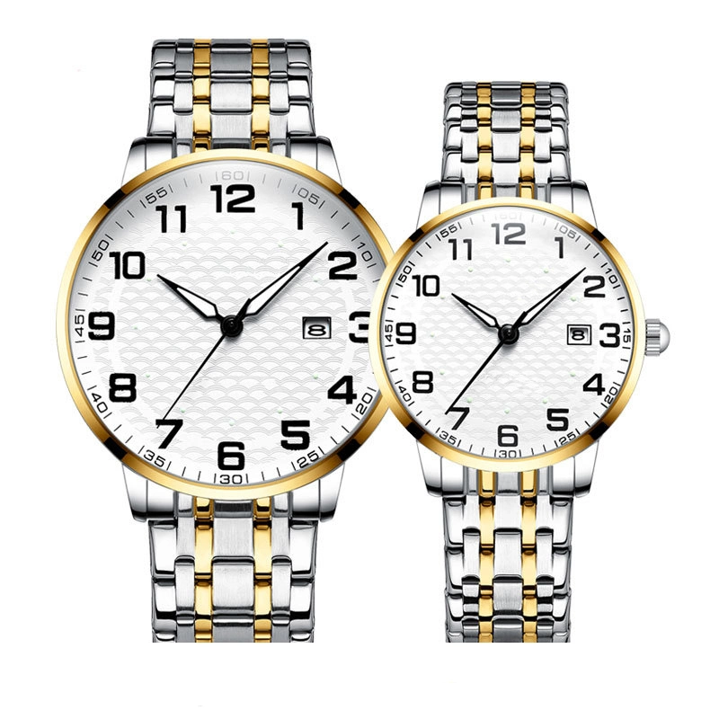 Newest Simple Calendar Quartz Watch Luminous Watches Women Men Quartz