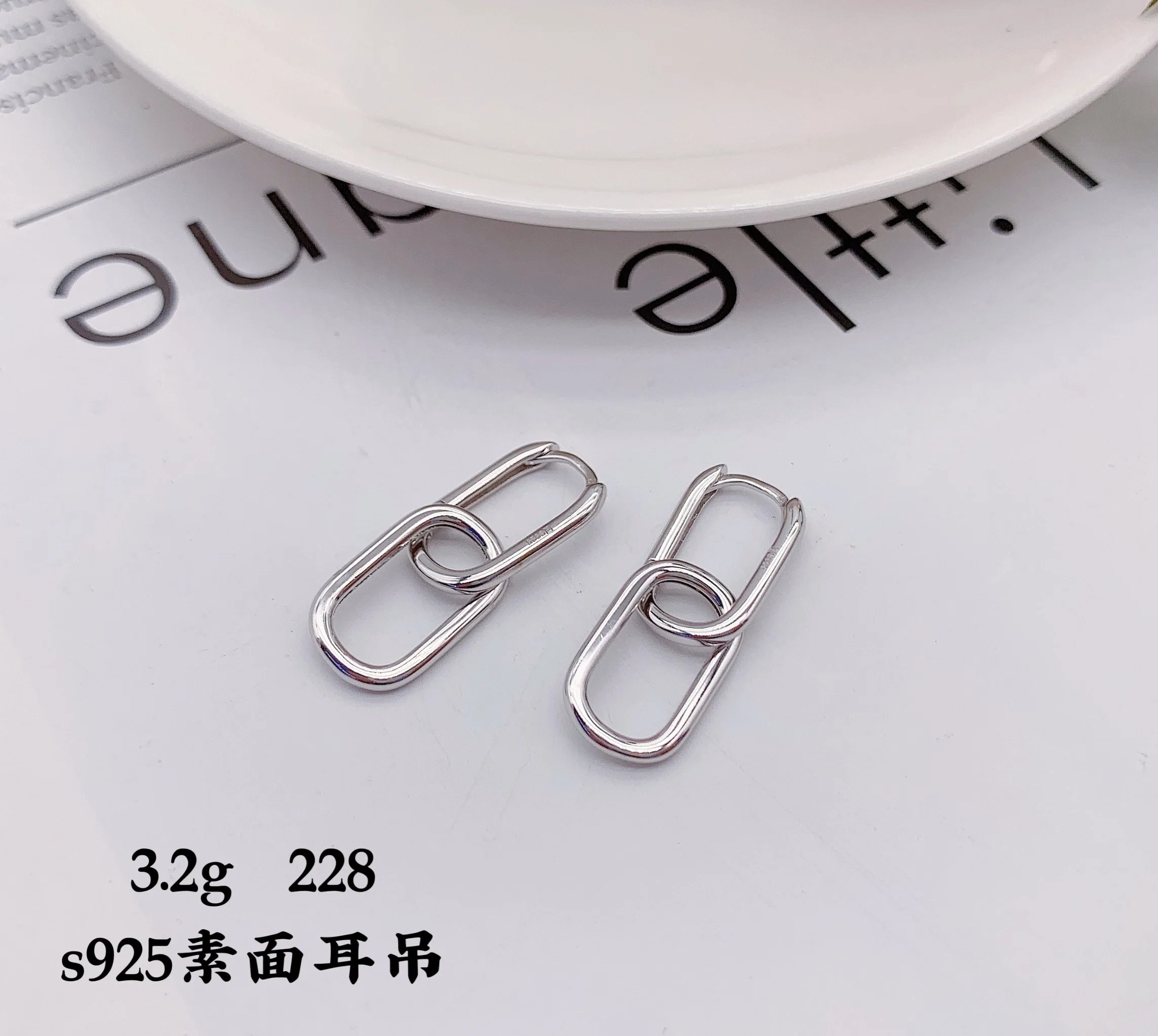 Fashion 925 Sterling Silver Jewellery New OEM ODM Wholesale/Supplier Women Accessories Plain Earrings