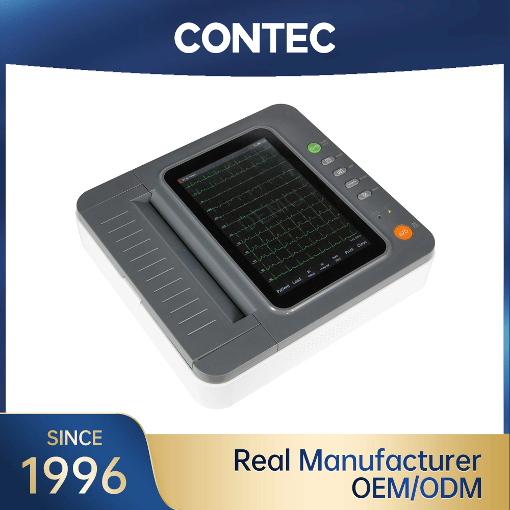 Contec E12 Fabricante pantalla táctil digital electrocardiógrafo Monitor portátil de ECG