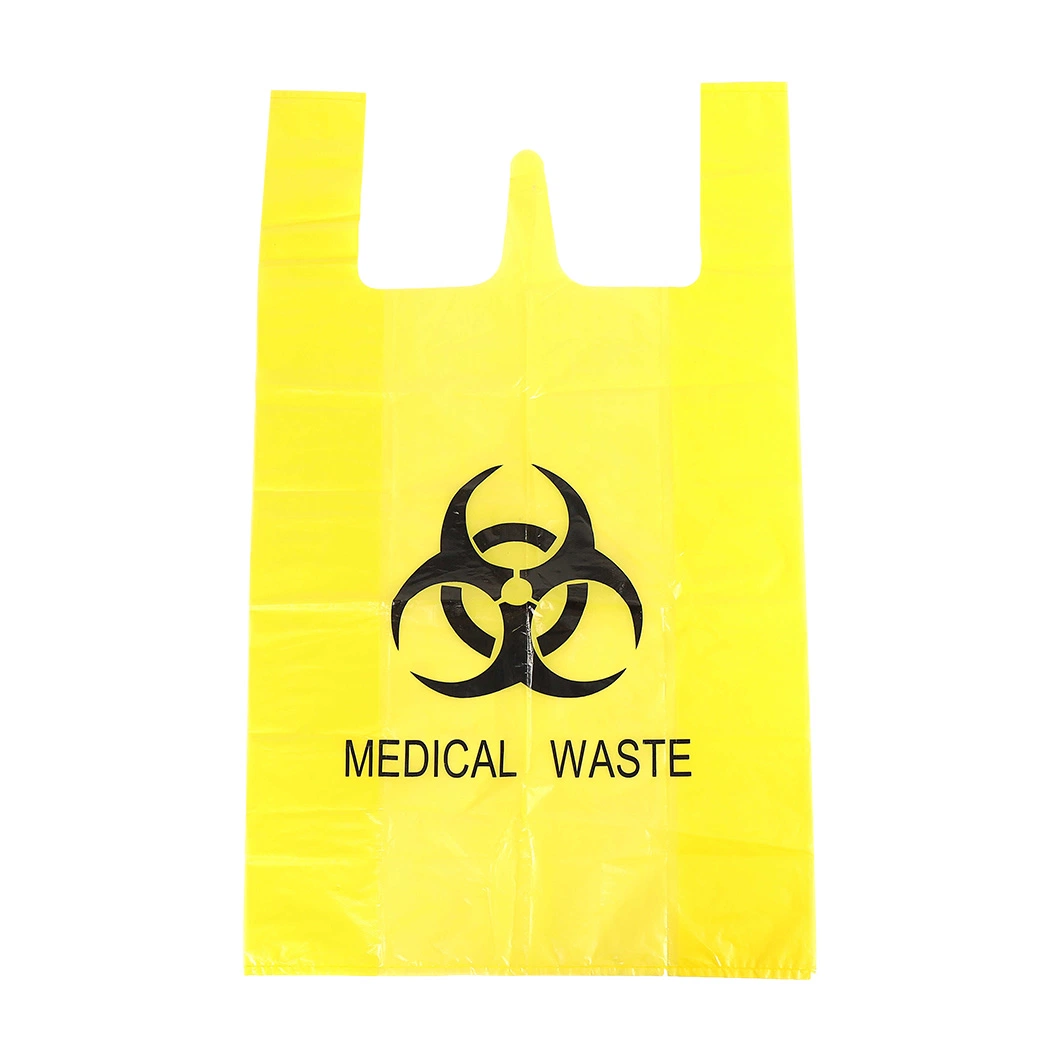 Medical Biohazard Waste Bags Yellow Disposable Plastic Biohazard Garabge Bags