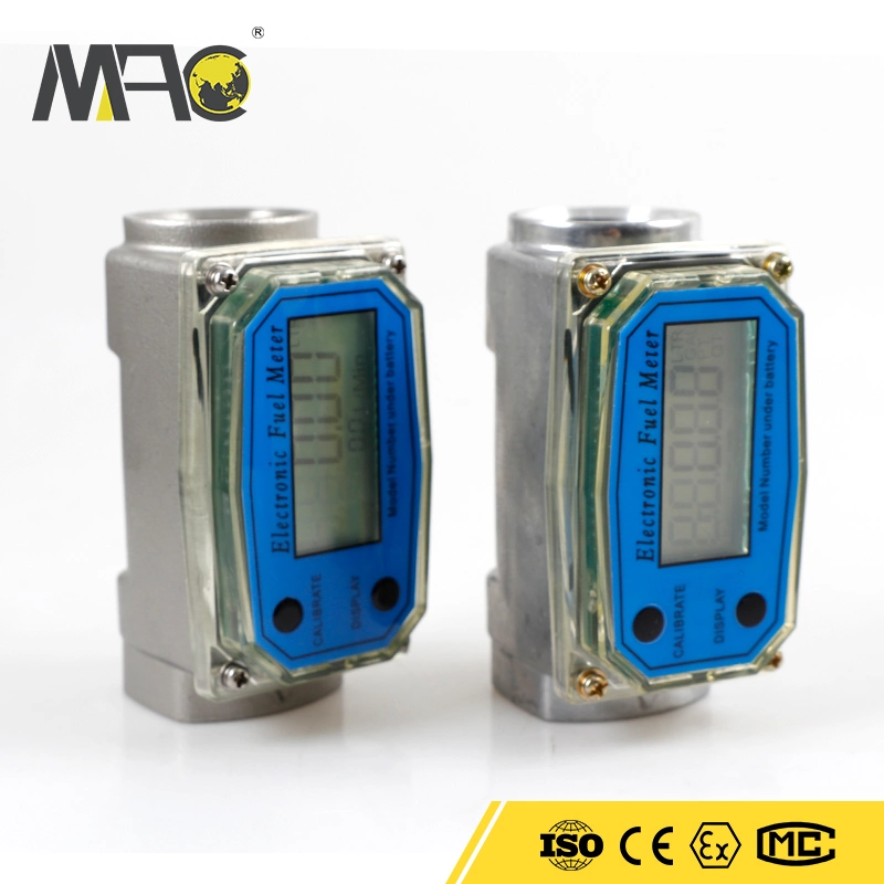 Macsensor Fuel Meter Electronic Aluminum Turbine Digital Diesel Fuel Flow Meter