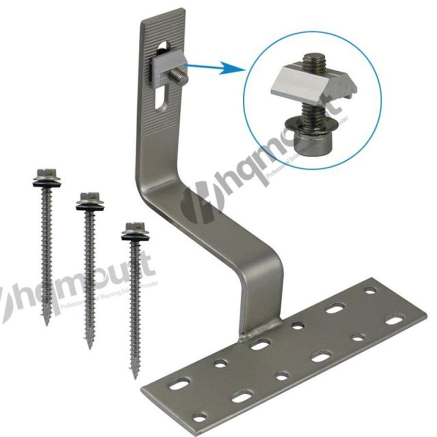 Adjustable Solar Roof Panel Mounting System Hook for Slate Pitched Roof