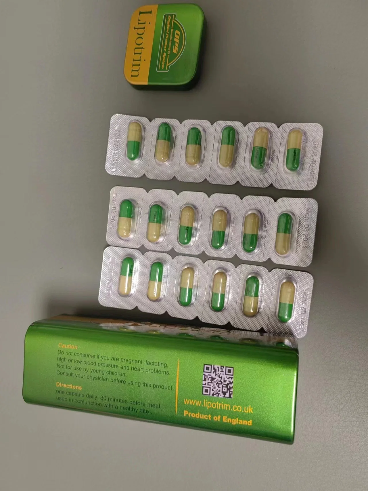 Lipotrim OEM8 la pérdida de peso cápsulas Cápsulas de adelgazamiento larga Caja de hierro