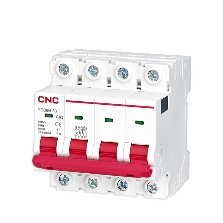 Ycb6h-63 4.5ka Low-Voltage Electrical Overload Protection Short Circuit Protection 1~63A CE Approved and Inmetro Certificate Miniature Circuit Breaker MCB