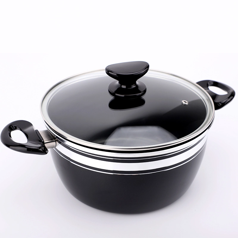 10PCS 2-Layer Nonstick Aluminum Banded Cookware Sets with Laser Logo