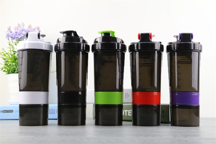 OEM 500 Ml Plastic 500ml Sport Customized Protein Shaker Bottle with Storage