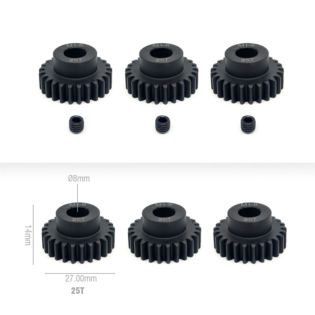 29T 30t 31t 32t 33t 34t 35t 36t M1 Mod1 el piñón de acero de aleación de cromo diámetro 8.0mm para 1/5 Coche RC. W/tornillo