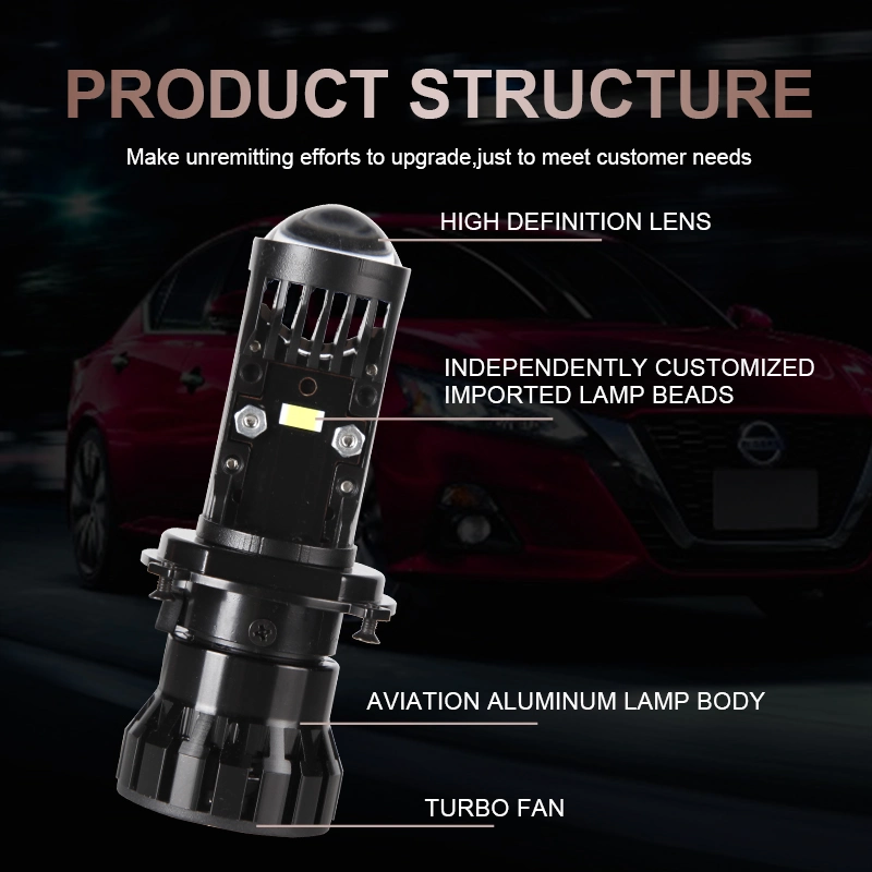 Foco alto/bajo Mini proyector LED lente Car Styling Faro Bulbos Lámpara de automóvil 6000K 9600lm Faro para automóvil