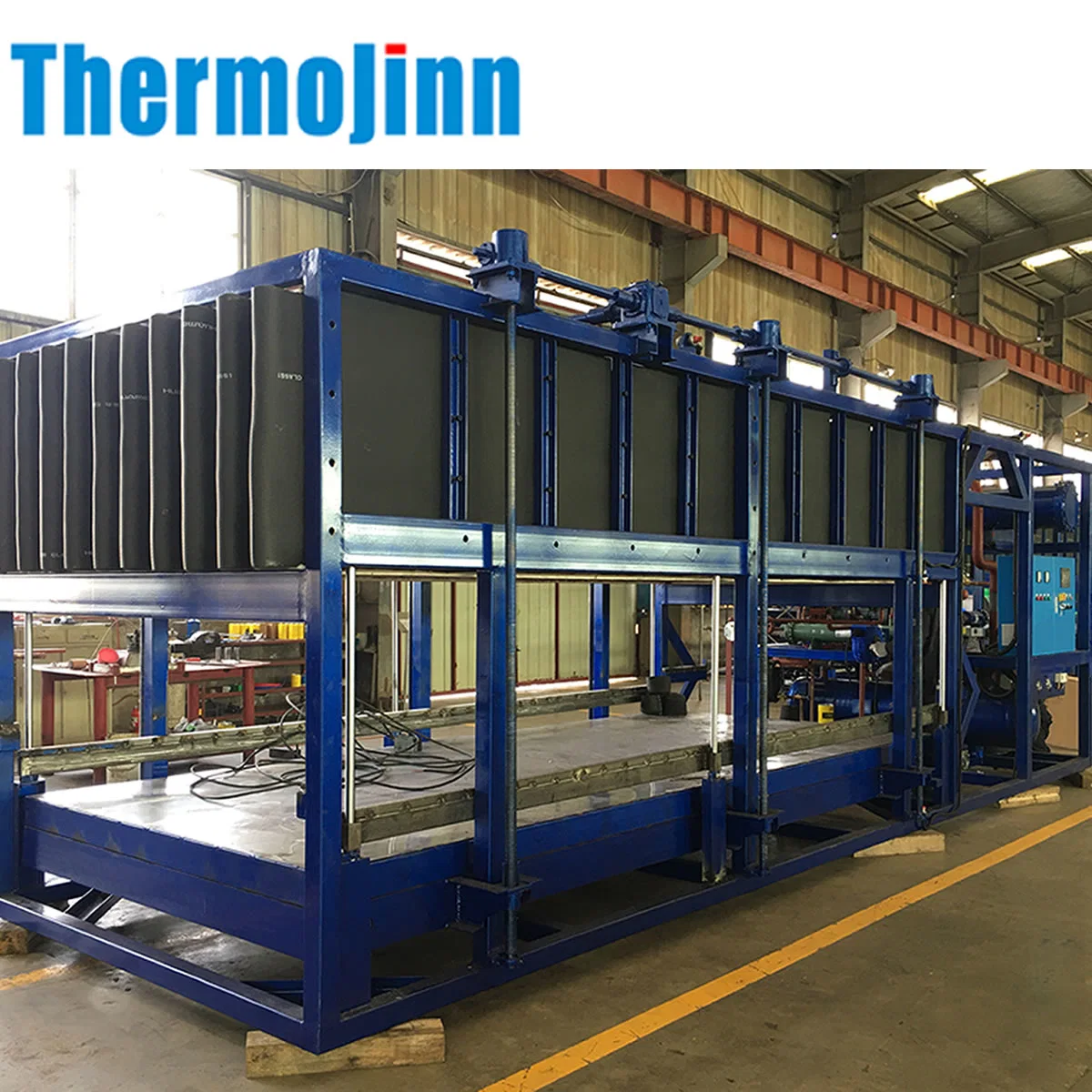 Thermojinn 10 toneladas de refrigeración directa de la máquina de hielo transparente Bloque de hielo máquina 100% Claro bloquear la máquina de hielo potable