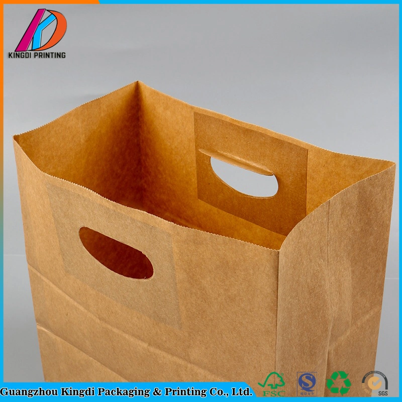 Hot Selling Restaurant Recyclable Take Away Fast Food Kraft Paper Bag