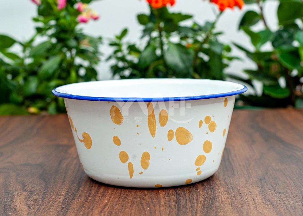 Enamel Popcorn Bowl/Mixing Bowl/Finger Bowl Without Cover