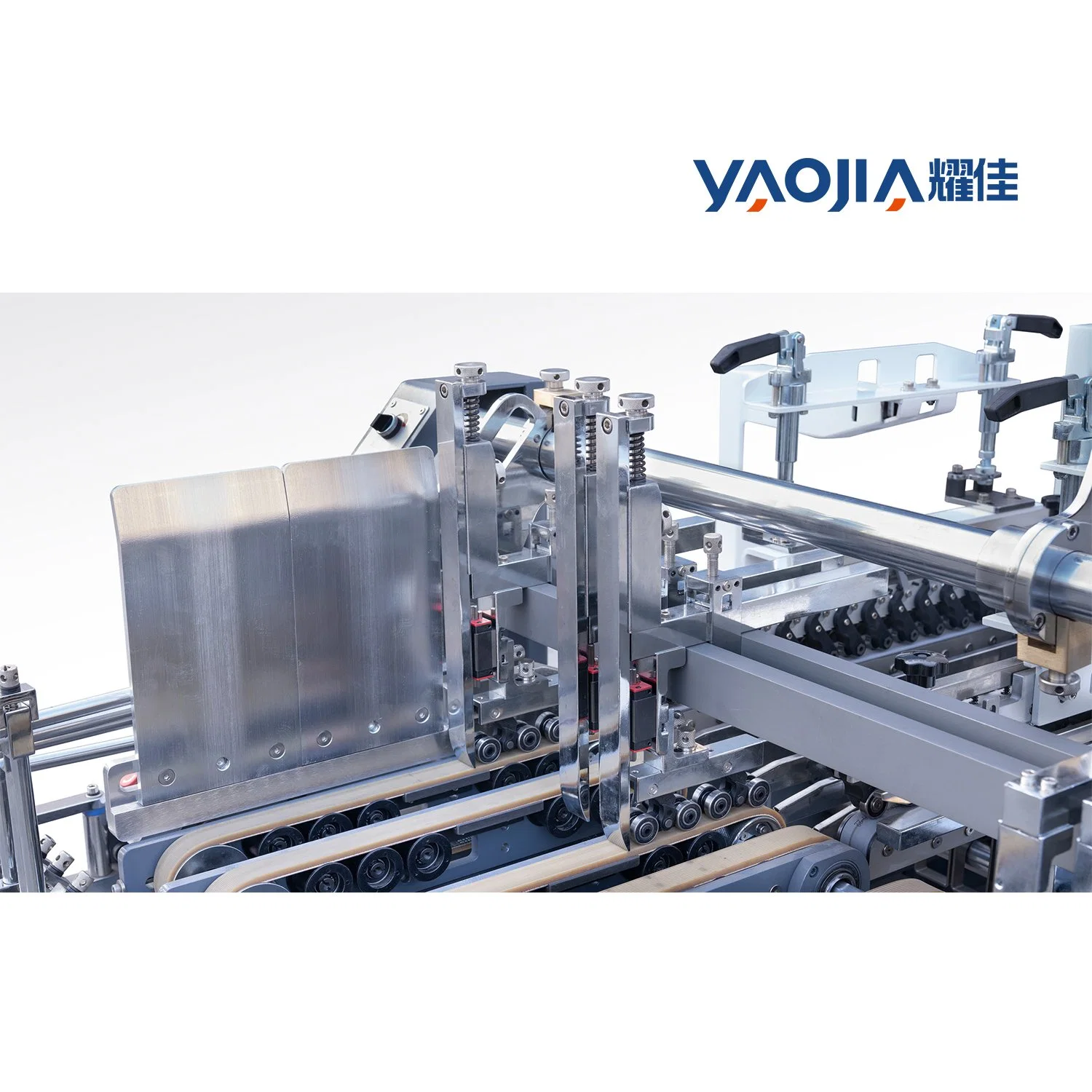 Yaojia Yjb-900 Bloqueo Bloqueo Carpeta Gluer inferior caja de cartón plegable carpeta Buzón de alimentos máquina de formación de la máquina de encolado