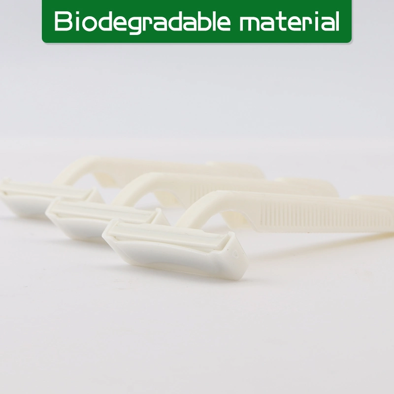 Mens PLA Razors Triple Blade Eco Friendly Biodegradable Shaving Razor