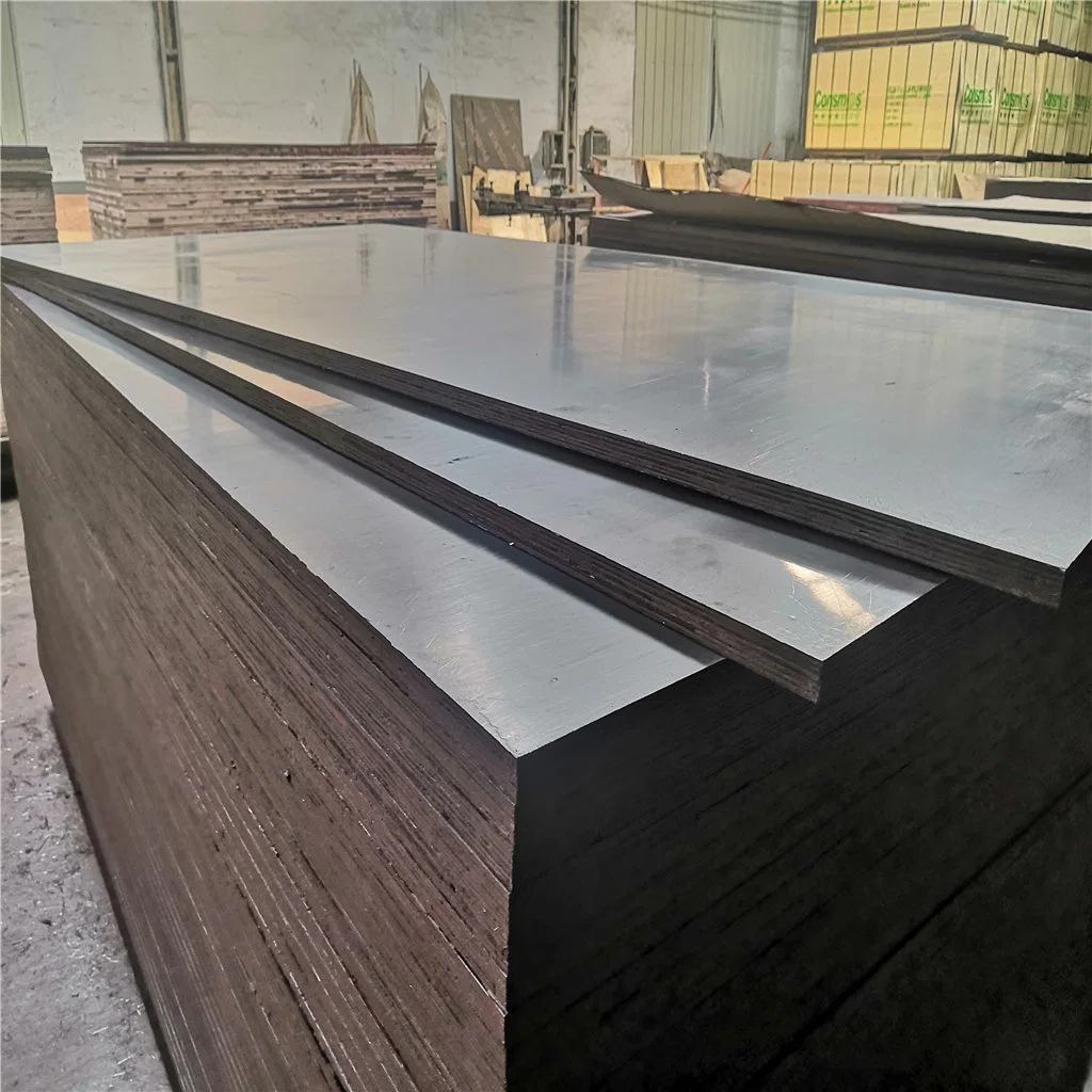 Wholesale/Supplier Price 3/4 Inch 10-12 Use Times 1250*2550 Commercial Waterproof Formwork Concrete Harwood Core Black Film Faced Construction Marine Plywood