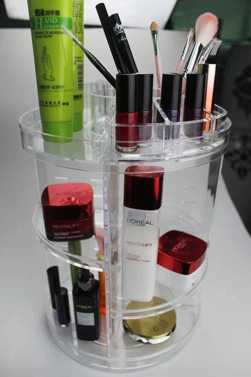 3 Layer Rotatable Acrylic Cosmetic Display, Makeup Display