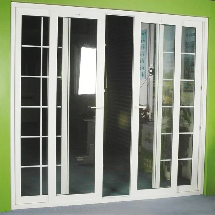 Francés de PVC de doble acristalamiento de UPVC/Patio de la serie puertas corredizas de vidrio