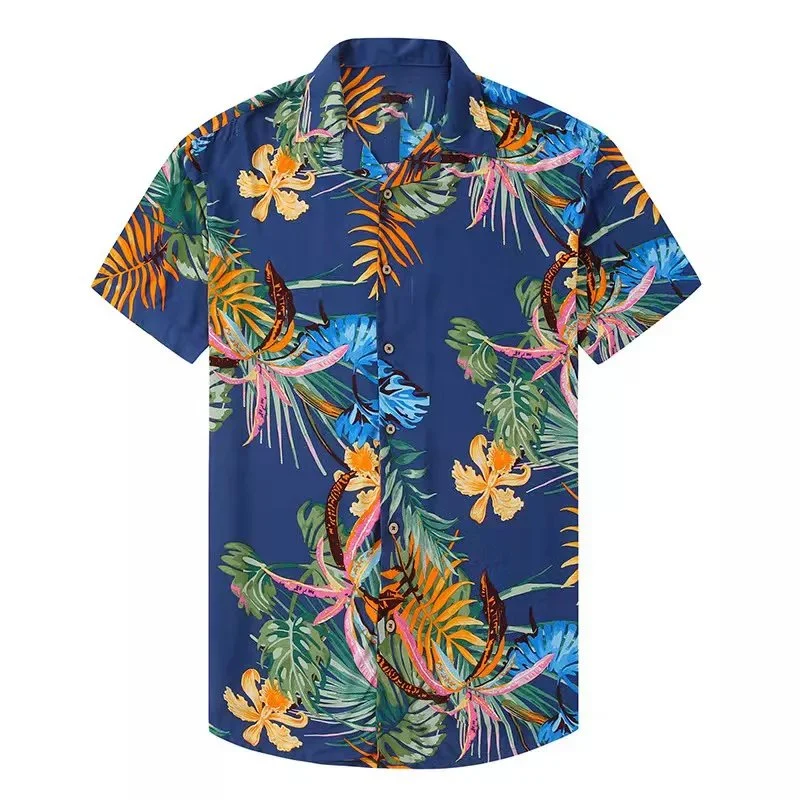 New Design Stylish Men Print Hawaiian Shirts