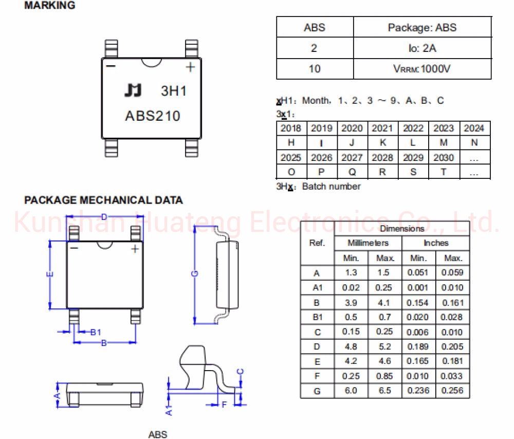 ABS210 Passivated Bridge Rectifiers diode