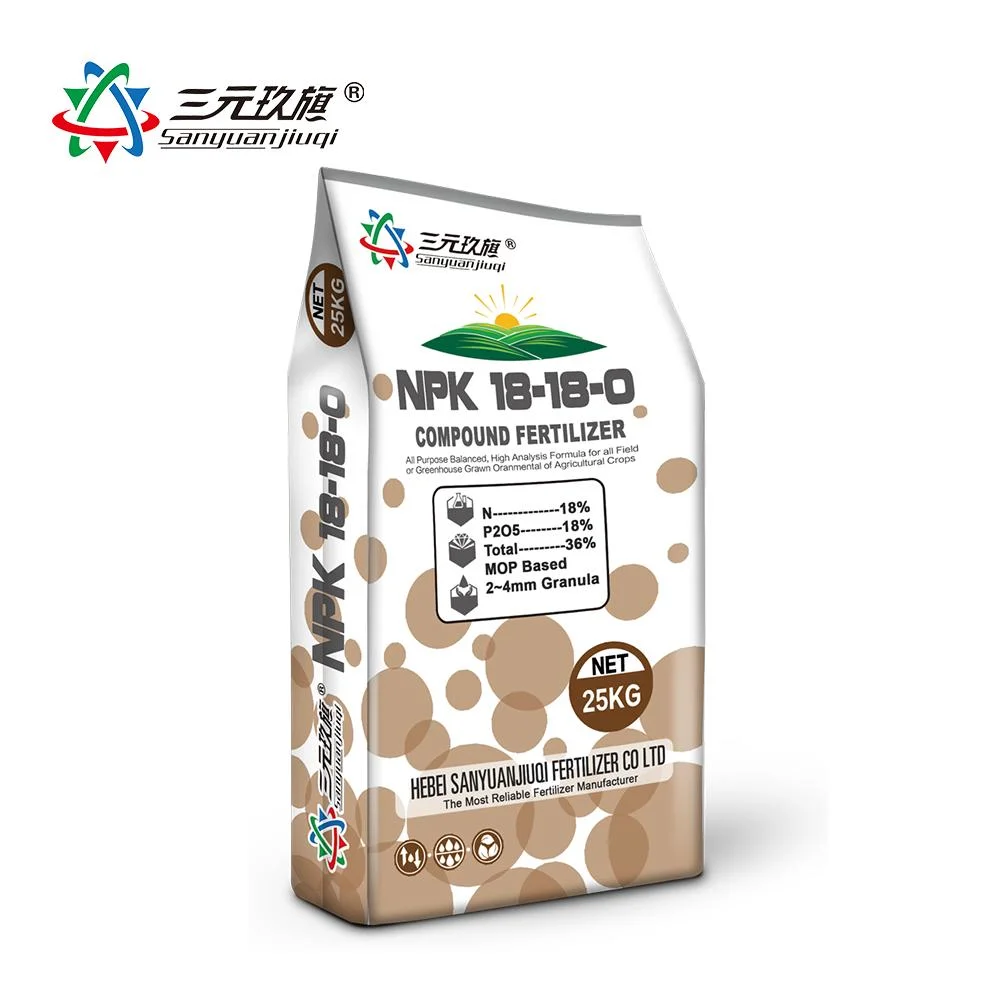 Chemical Quick Release Fábrica granular por grosso de NPK Adubo composto 18-18-5