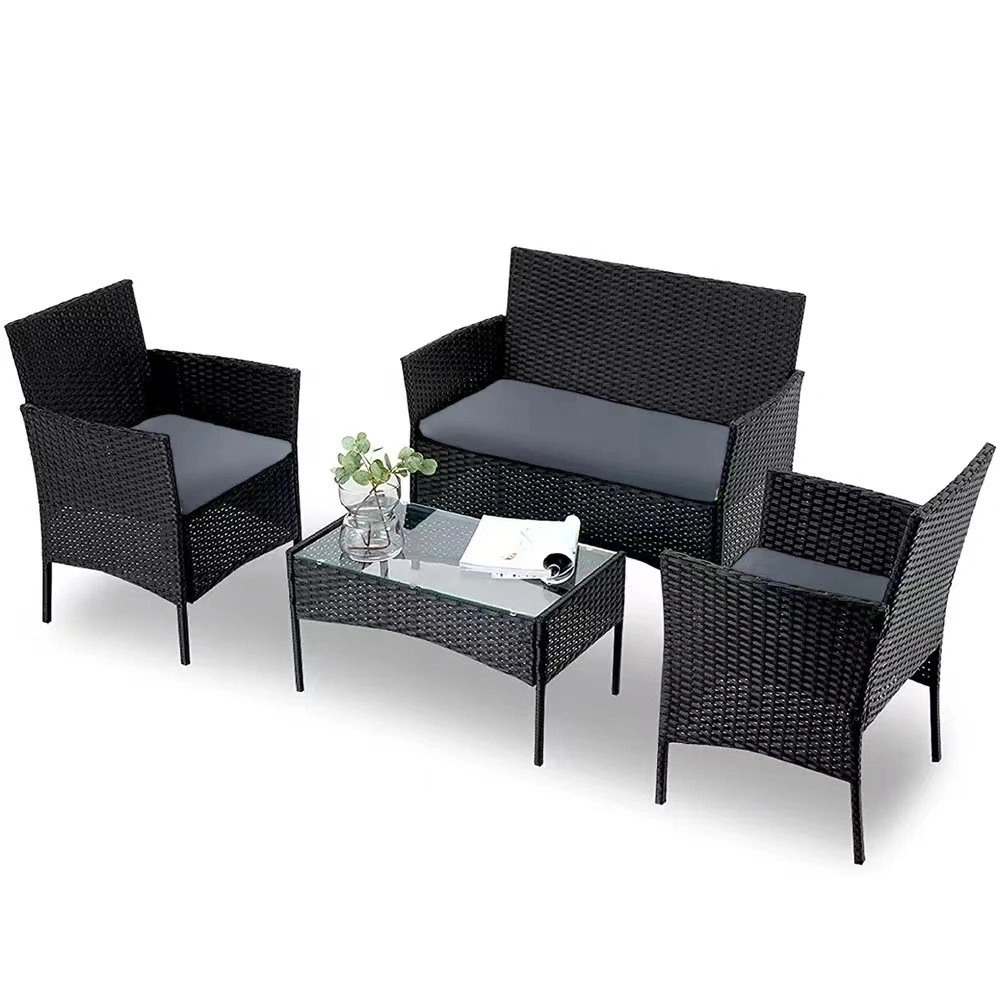 Heißer Verkauf Poly Rattan 3 Stück Wicker Tisch und Stuhl Set Garten Rattan Bistro Möbel Sets