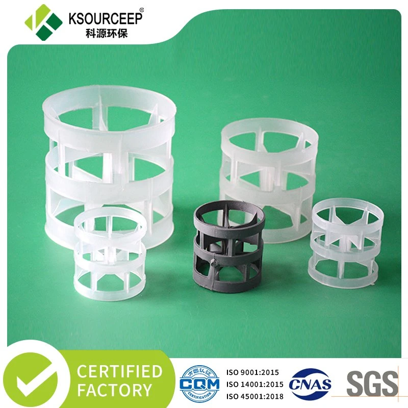 Heat Resistance PP CPVC 16mm Plastic Pall Ring for Distillation Tower