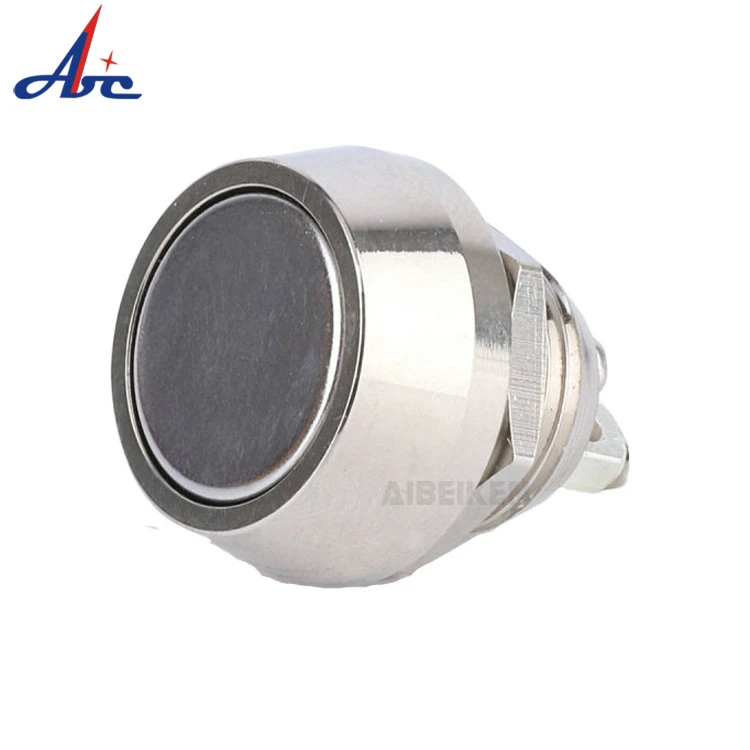 Stainless Steel High quality/High cost performance  Flat Push Button Switch Waterproof Screw Terminal 1no Push Button Switch for Kitchen Hood