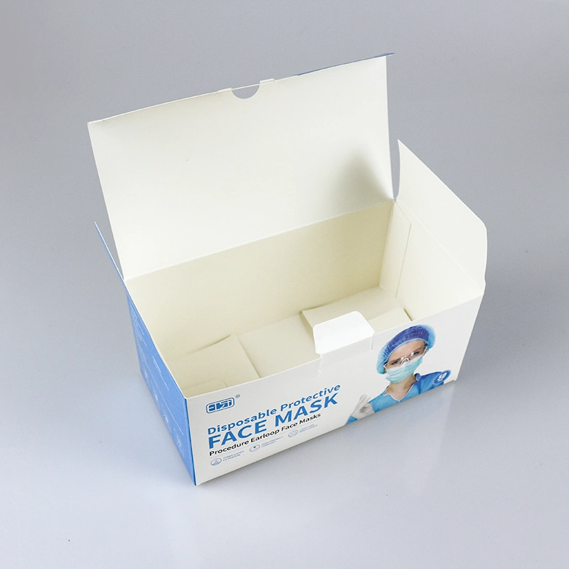 High quality/High cost performance  Foldable Custom Logo Disposable Face Mask Boxes Package 3ply Packaging Case