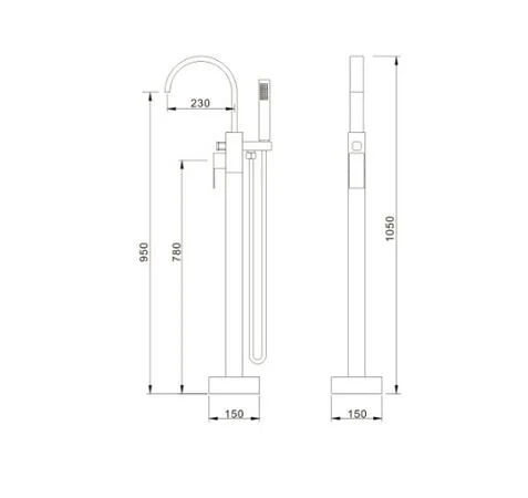 Watermark Approval Bathroom Free Standing Bathtub Tap