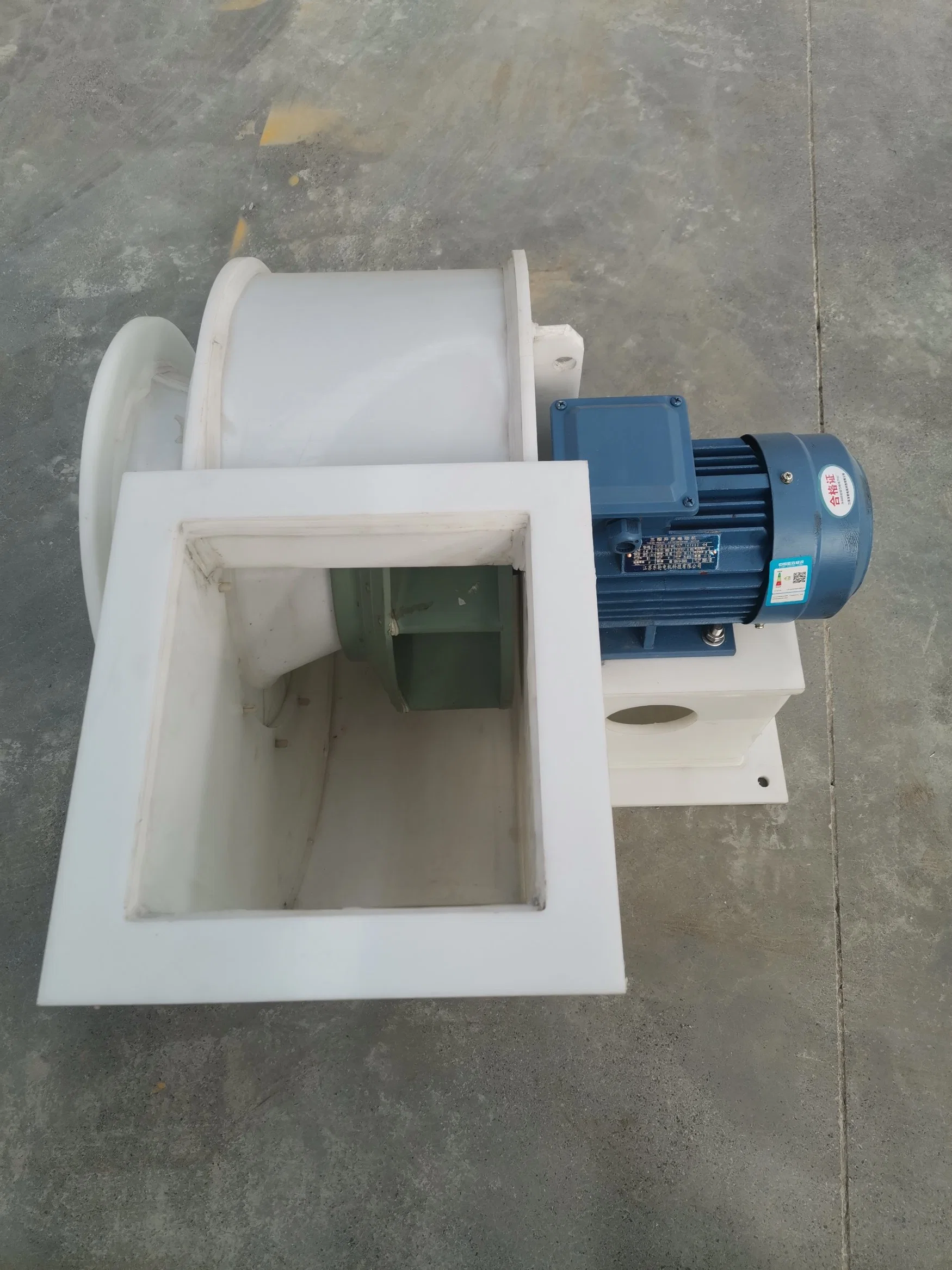 Laboratory PP Anti-Corrosion Plastic Centrifugal Fan 220V Ventilation Cabinet Fan Impeller Low Noise Centrifugal Fan