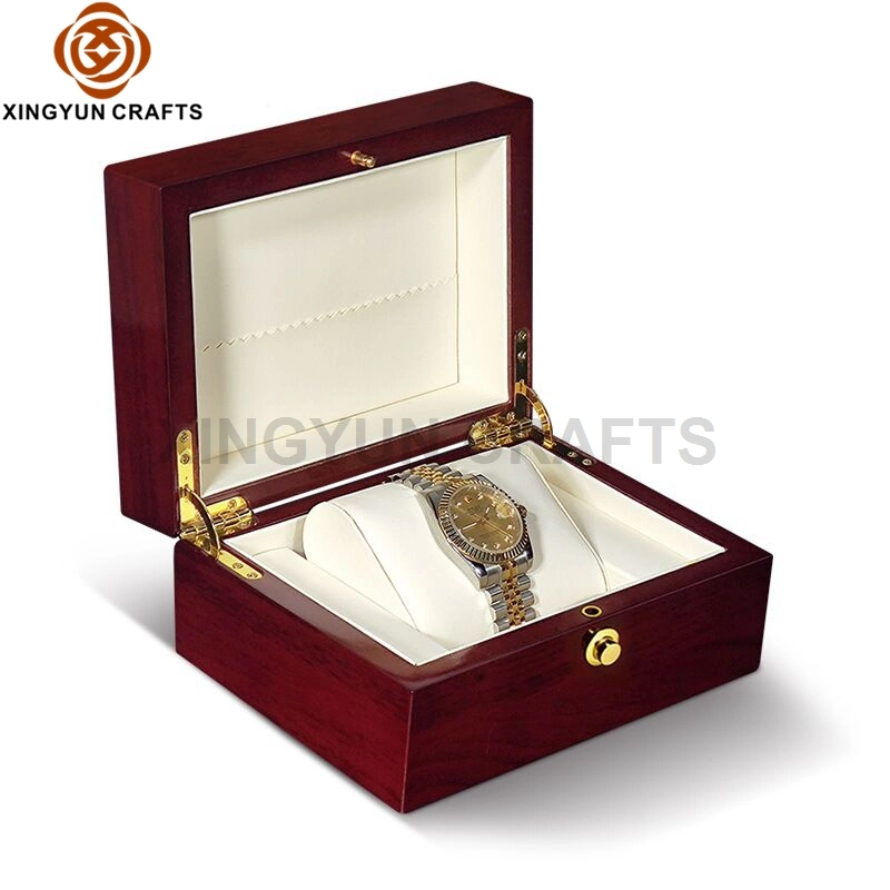 Watch Storage Cases with Pillow Men Gift Single Woden Watch Pacakaging Box Luxury Wood Gift Box