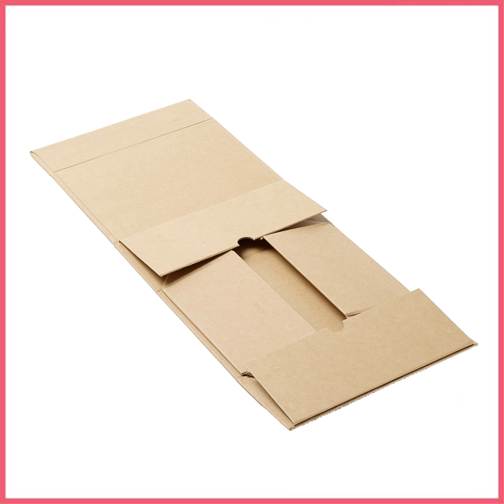 Wholesale/Supplier Natural Brown Kraft Luxury Rigid Folding Gift Box Brown Kraft Paper Box Packaging Box Brown Kraft Gift Box Accept Custom Logo Printing