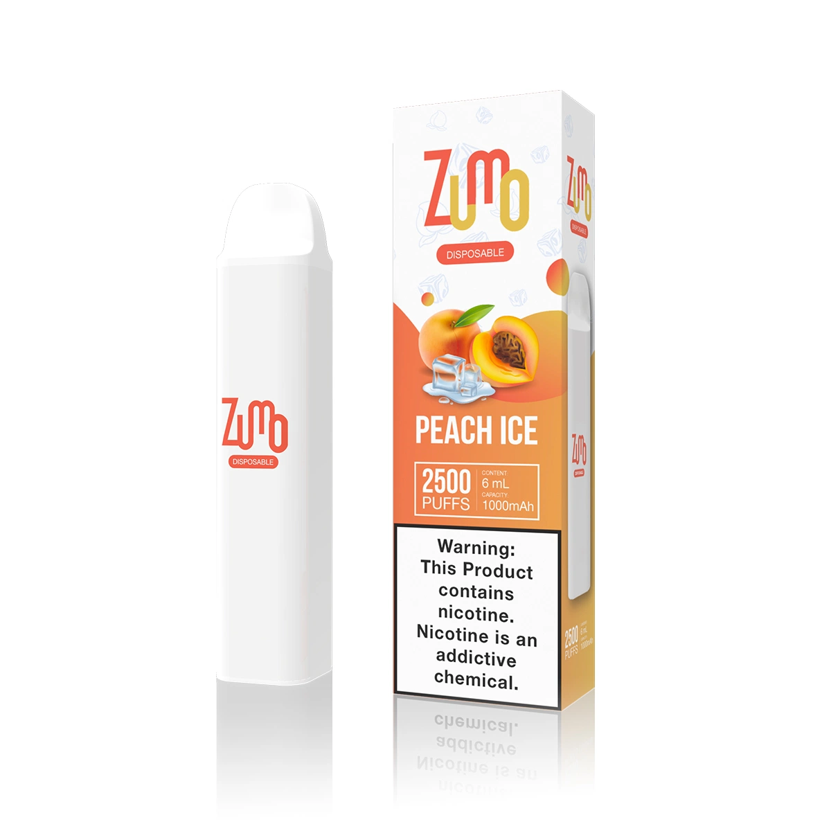 Populaire 12 arômes Pod jetable Vape 6 ml pré-rempli jus 2500 Puffs Vapor ecigarette