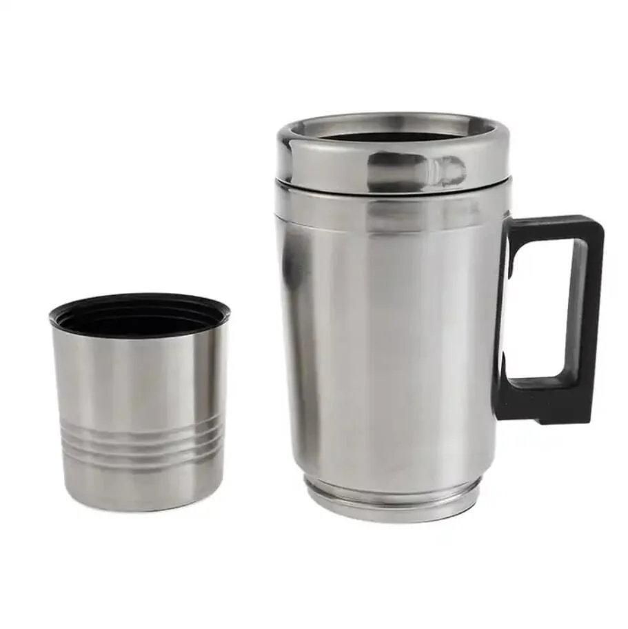 Stainless Steel Car Heating Cup Electric Coffee Water Vehicle Heated Travel Mug