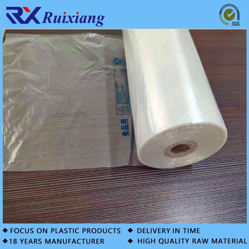 Wholesale Roll Flat Bags on Roll HDPE Supermarket Clear Plastic Food Heat Seal Gravure Printing Accept