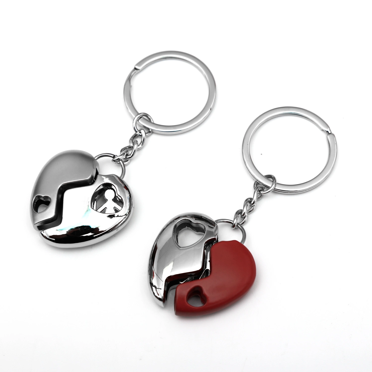 Wholesale/Supplier Custom Soft Enamel Logo Silver Broken Heart Metal Key Holder