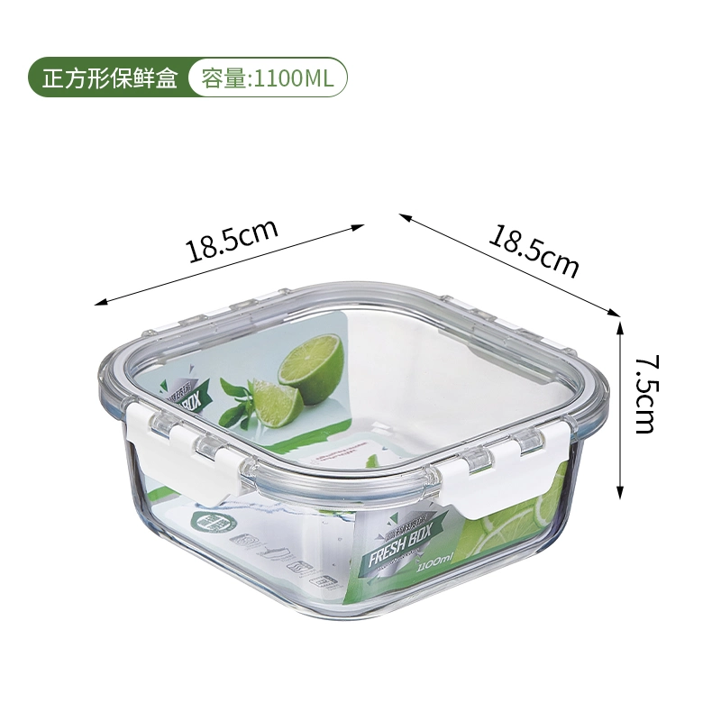 -20&ordm; C-400&ordm; C Temperature Resistant Glass Food Container Storage Box with Silicone Seals