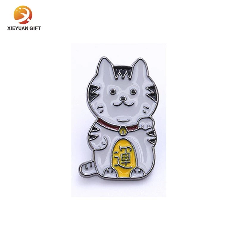 Wholesale/Supplier Custom Logo Cartoon Lucky Animal Cute Fortune Cat Pins Cute Pet Fashion Accessories Gifts Alloy Metal Hard Soft Brooch Enamel Badge Lapel Pin