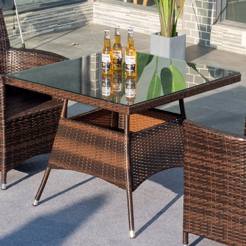 Outdoor Rattan Dining Table Rattan Table and Chair Household Furniture