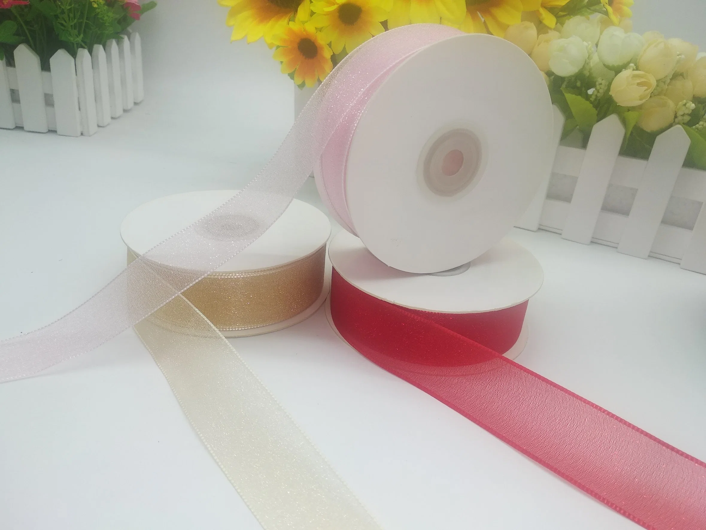 Sparkle Nylon Organza Ribbon for Flowers/Bows/Accessories/Decoration/Wedding