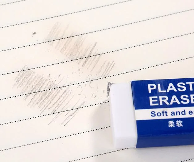 PVC Environment-Friendly White Soft Eraser for School and Office Stationery