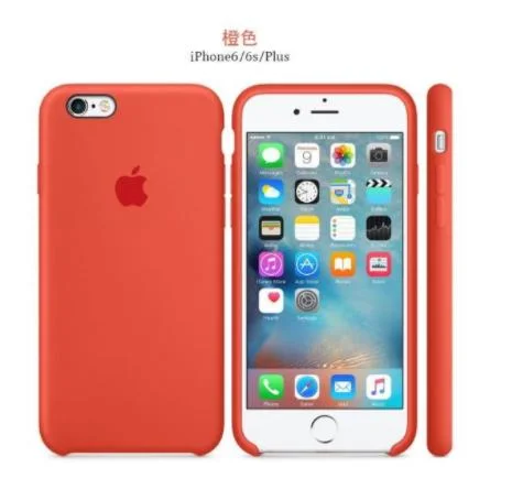 Pour le téléphone6/6S/6plus Téléphone cellulaire Étui en silicone liquide couvercle arrière avec logo cas Téléphone étanche